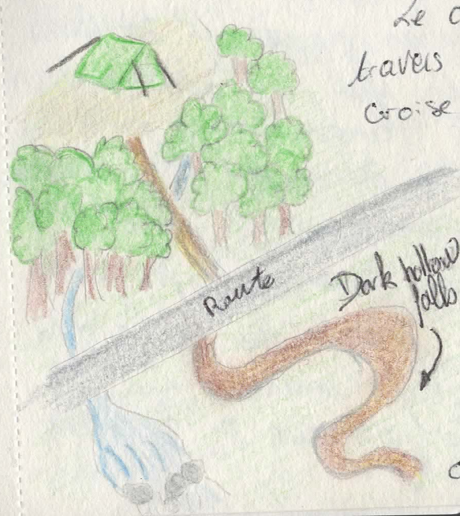 Dark Hollow falls map
